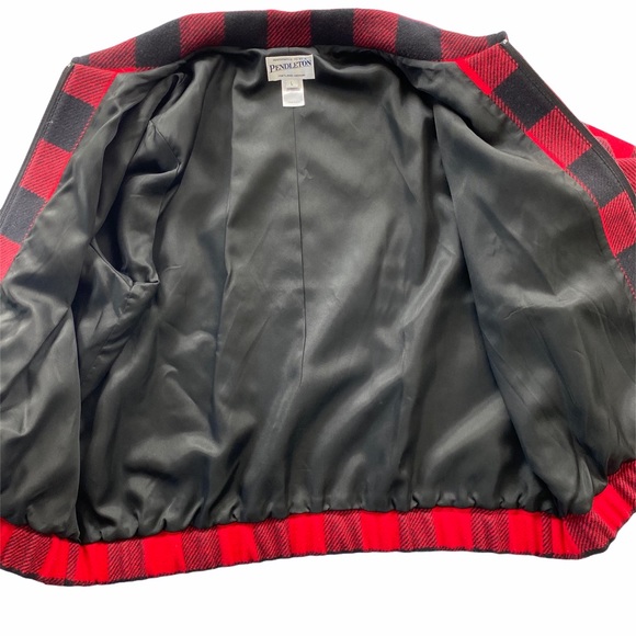Pendleton Red Buffalo Check Wool Jacket | LARGE - Picture 8 of 12
